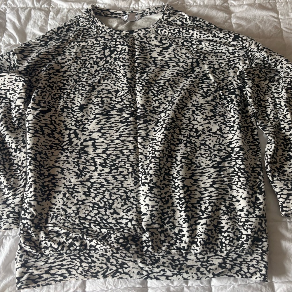 Athleta Patterned Balance Pullover Sweatshirt - M… - image 1
